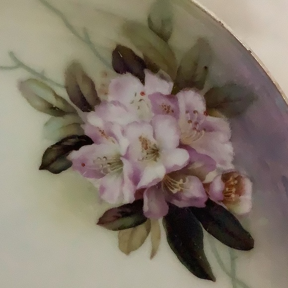 Rare Vintage Purple Floral RS Germany Porcelain 8.5" Plate - Picture 4 of 10
